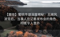 【震惊】蜜桃传媒深度揭秘：丑闻风波背后，当事人在记者发布会的角色彻底令人意外